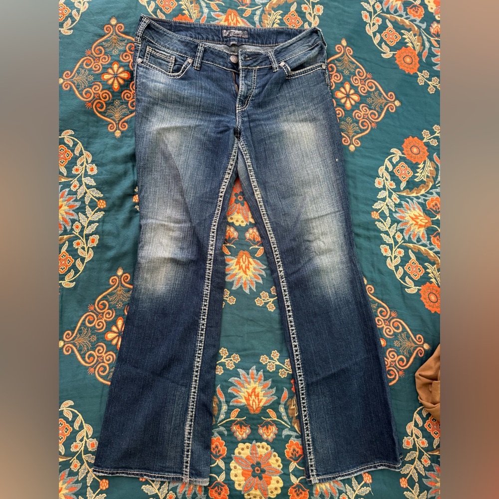 Silver Jeans Blue Flare Wide Leg Denim